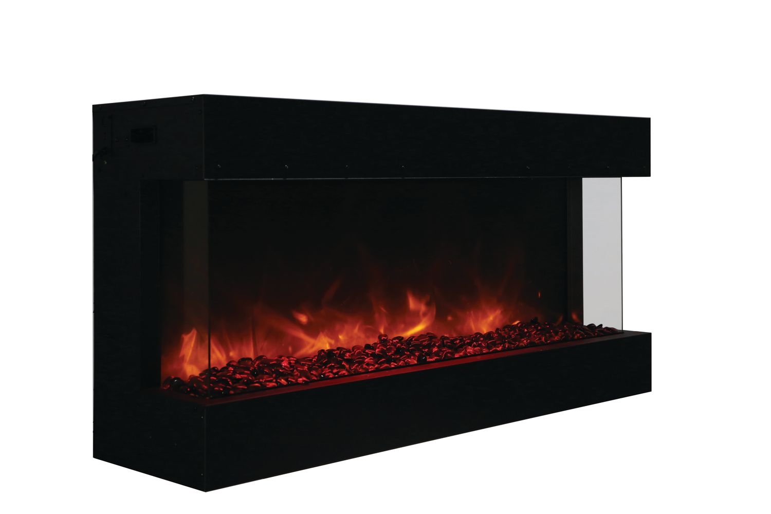 Tru View 50" 3-Sided Glass Electric Fireplace, Appliance Depth 13 3/4"