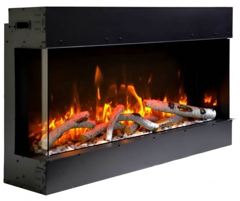 Tru View Slim 50" 3-Sided Glass Electric Fireplace, Appliance Depth 10 5/8"