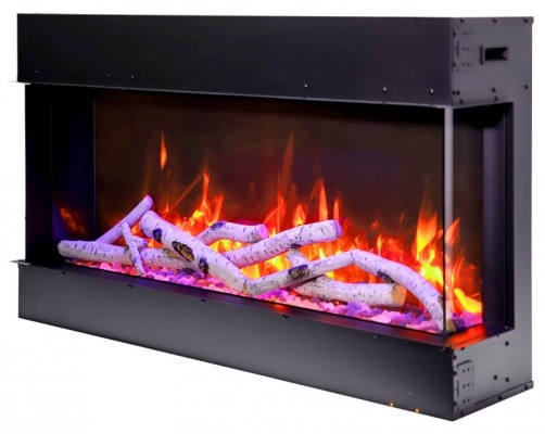 Tru View Slim 30" 3-Sided Glass Electric Fireplace, Appliance Depth 10 5/8"