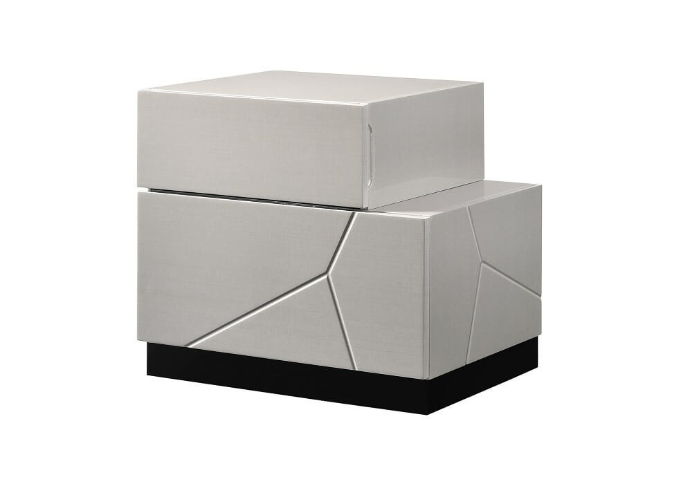 Turin Modern Lacquer LED Panel Bedroom Set