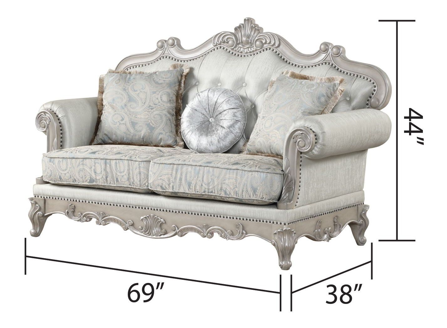 Tuscan Thick Velvet Loveseat