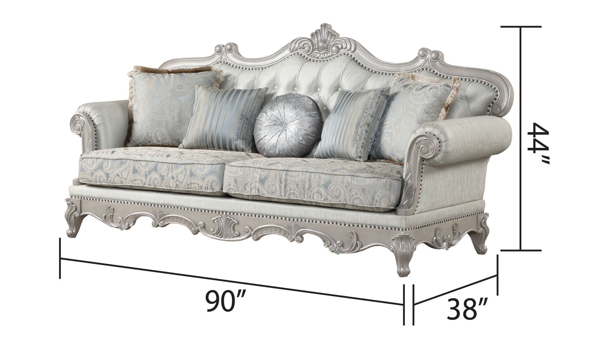 Tuscan Thick Velvet Sofa