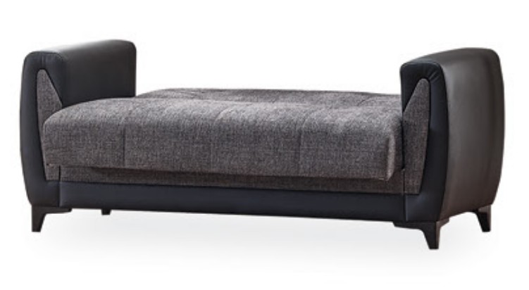 Tuxedo Polyester Convertible Storage Loveseat