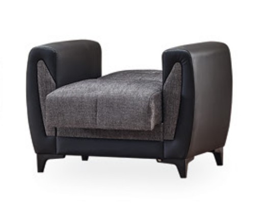 Tuxedo Polyester Convertible Storage Living Room Set
