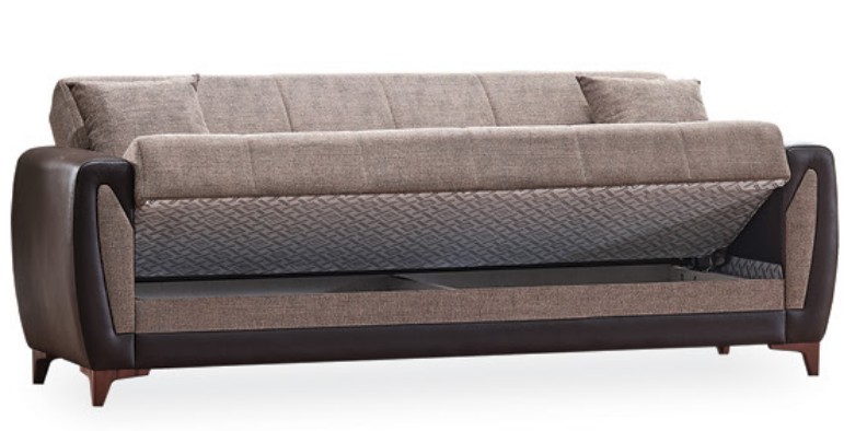 Tuxedo Polyester Convertible Storage Living Room Set