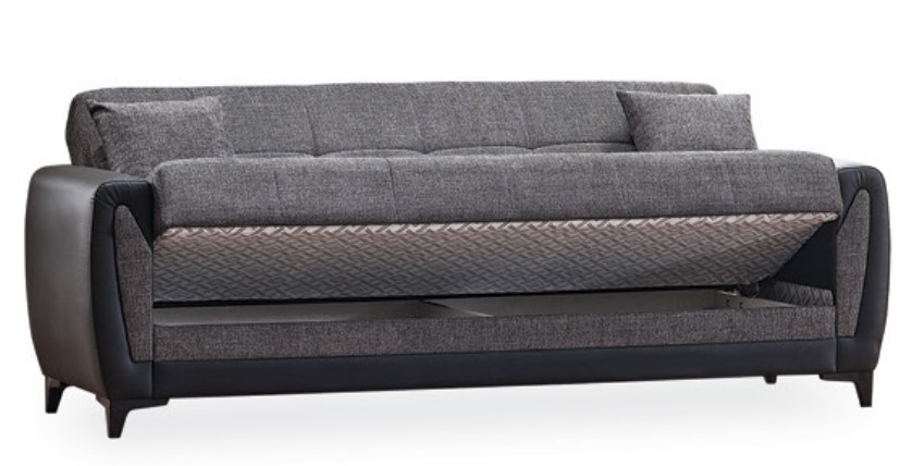 Tuxedo Polyester Convertible Storage Living Room Set