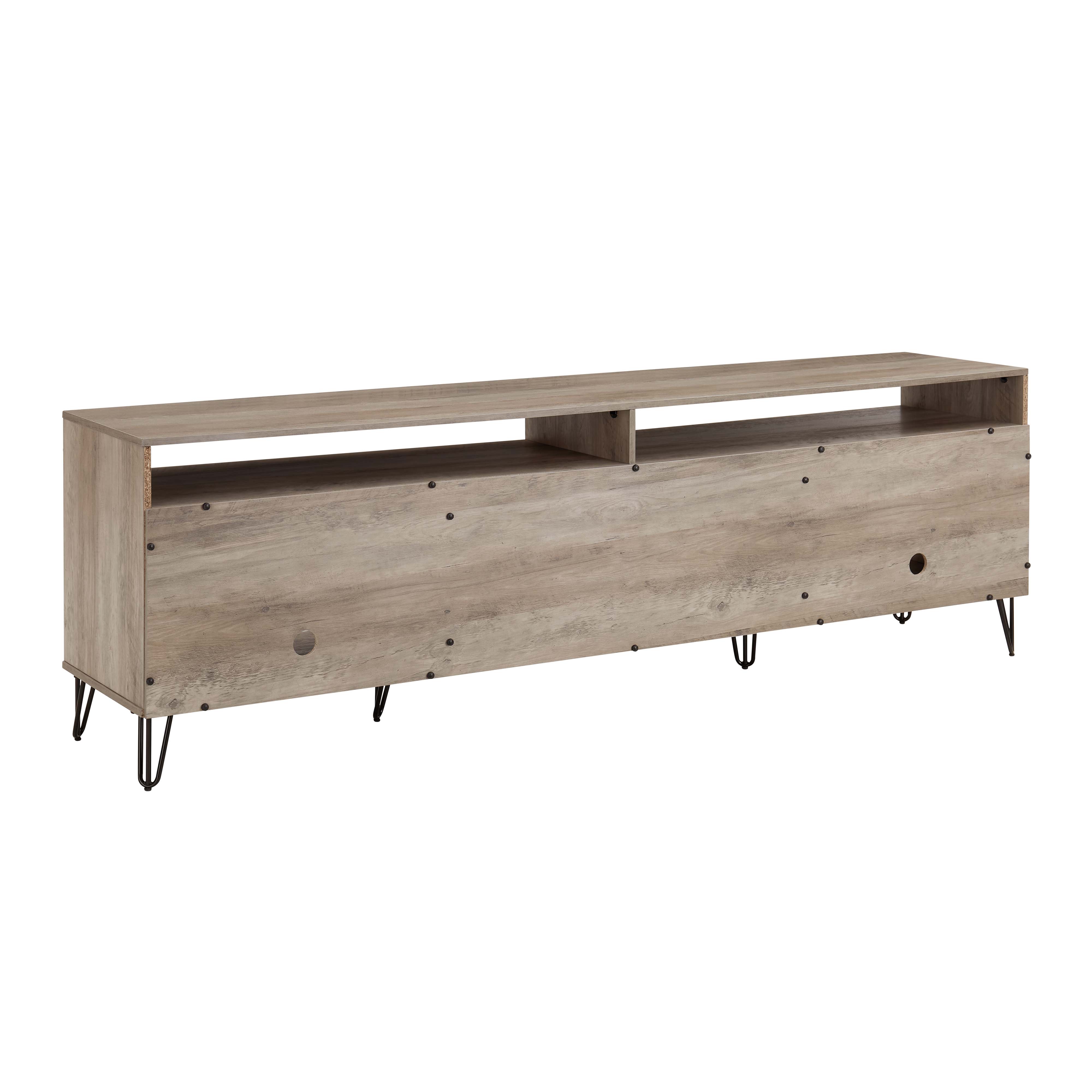DUMBO 85-inch TV Stand w/6 Shelves & 2 Drawers 