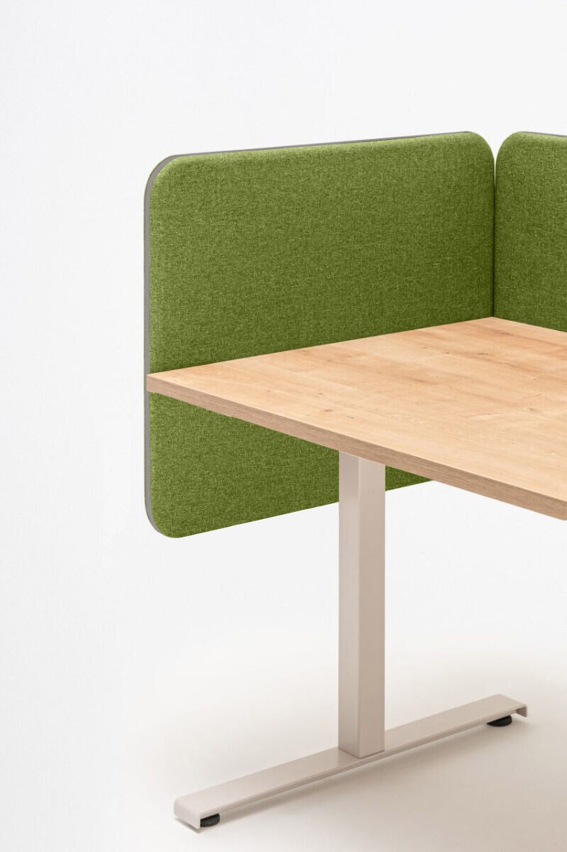 Twin Acoustic Fabric Side Screen for Bench Desk
