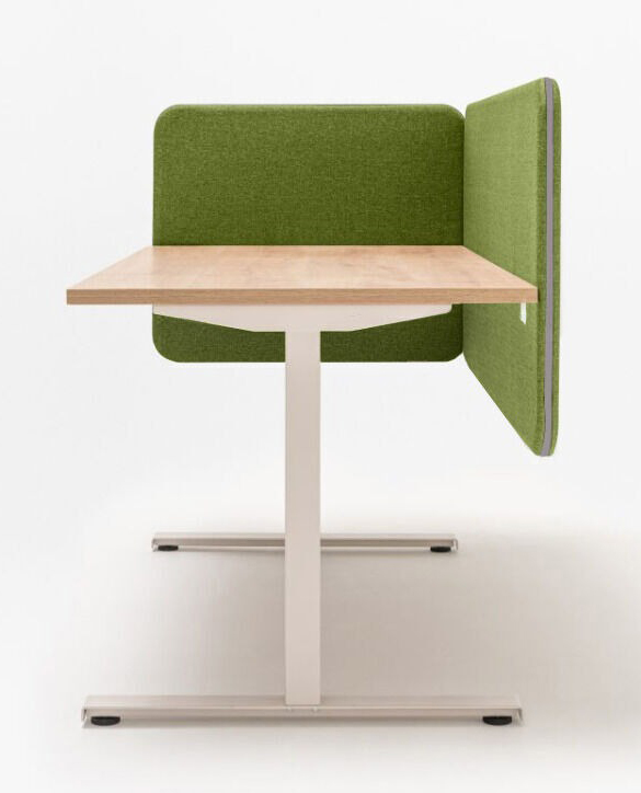 Twin Acoustic Fabric Side Screen for Bench Desk