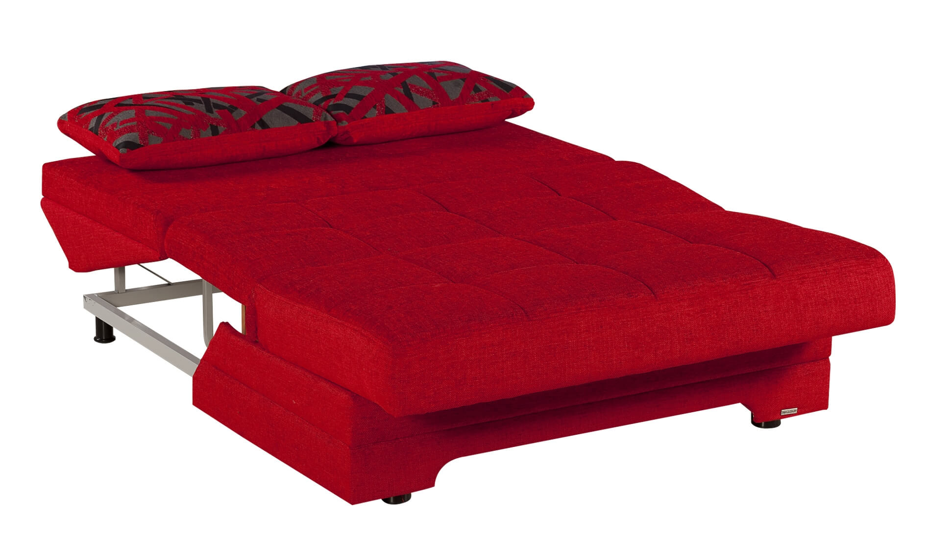 Twist Fabric Storage Sleeper Loveseat
