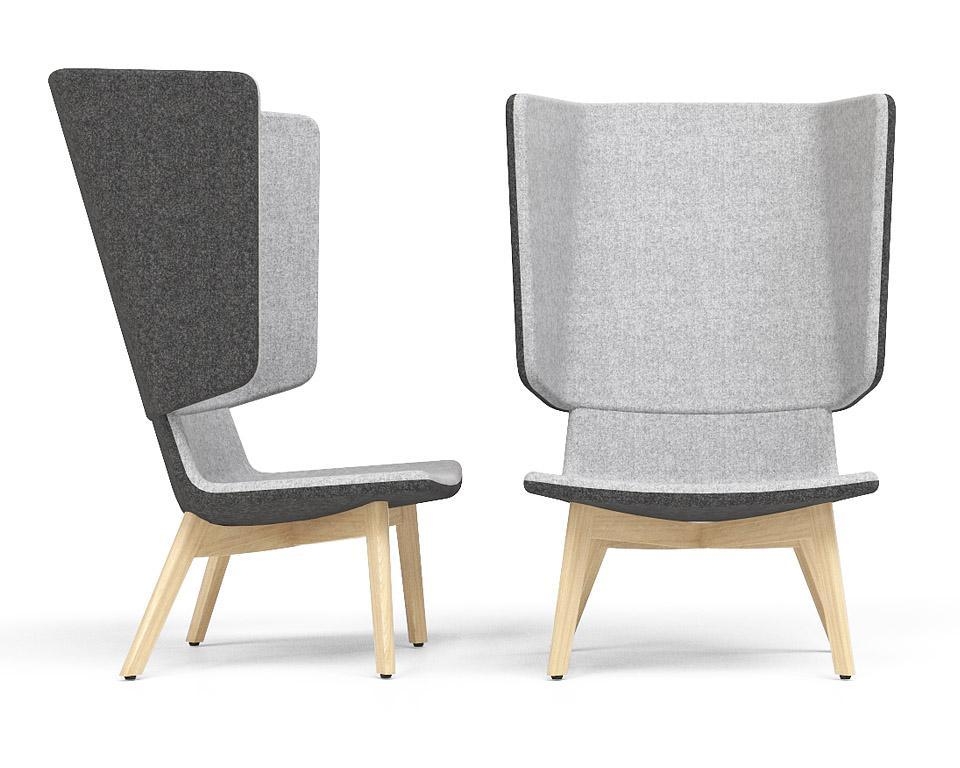 NARBUTAS TWIST&SIT Wood Base High Back Lounge Chair