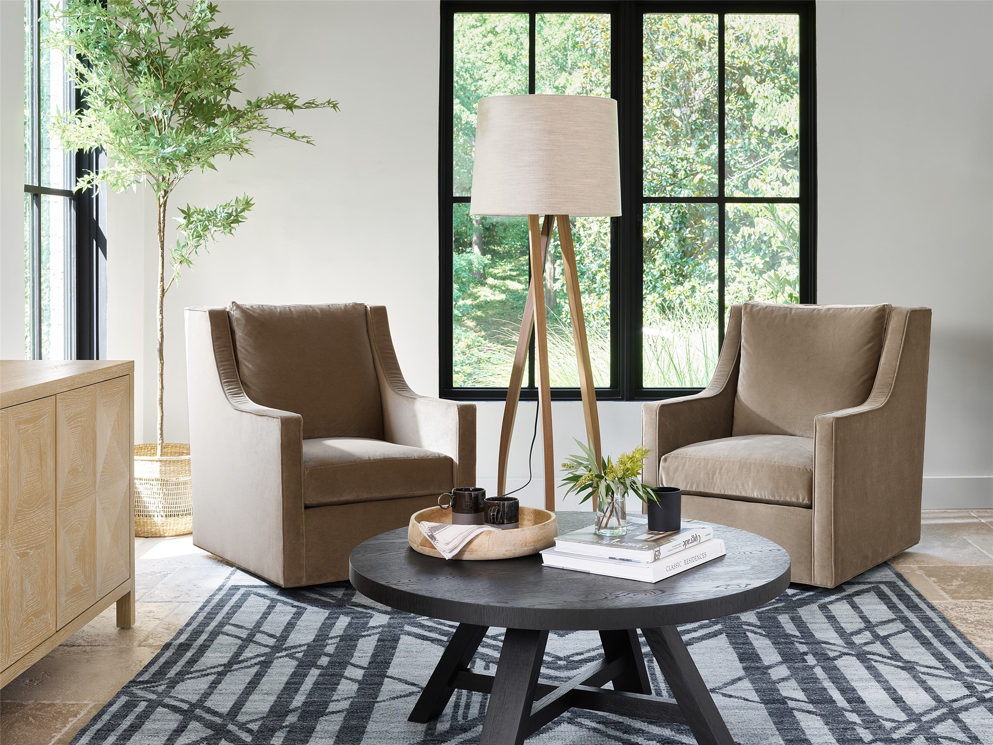 Round Wood Coffee Table