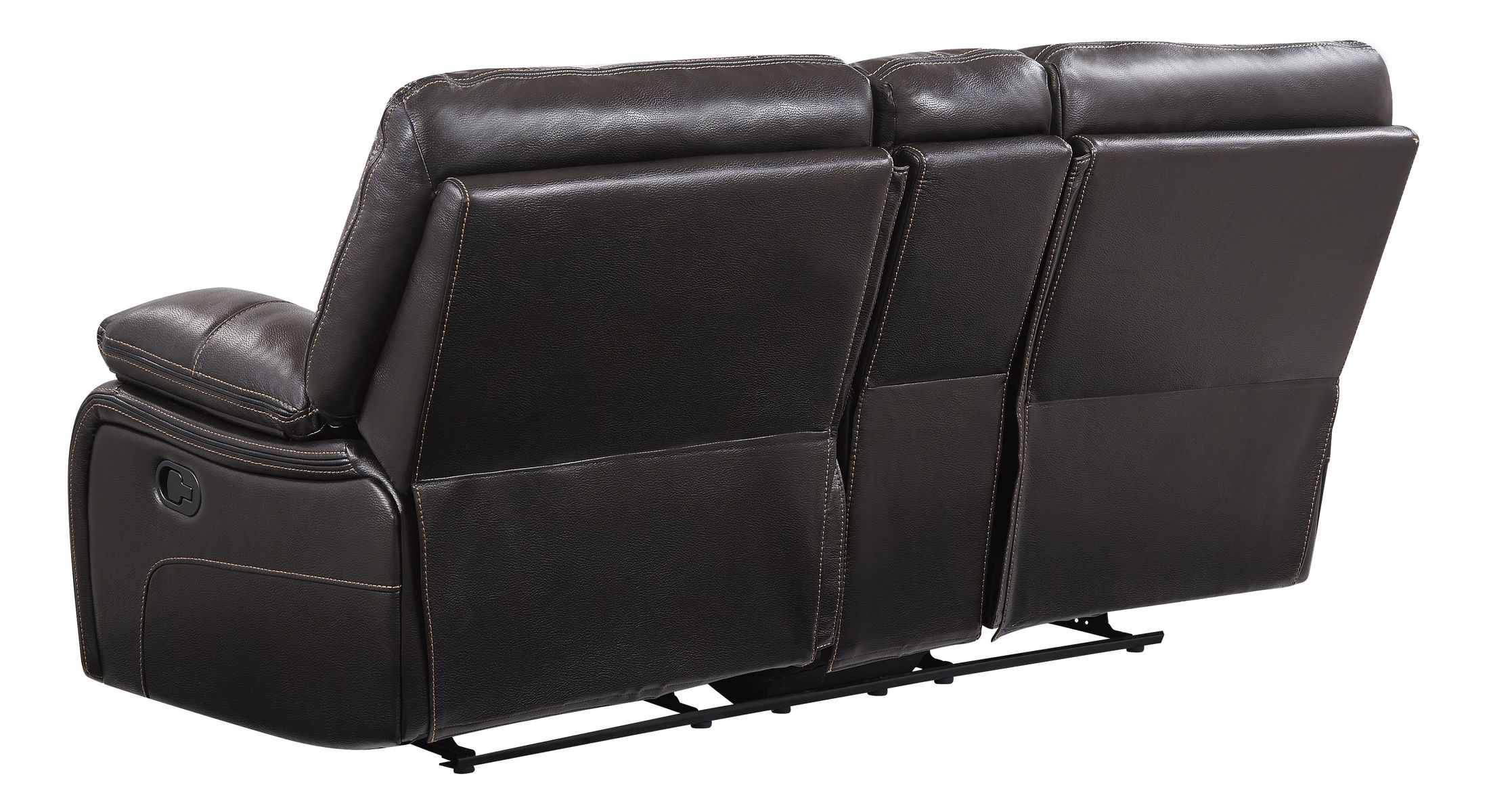 U0040 Leather Air Console Reclining Loveseat