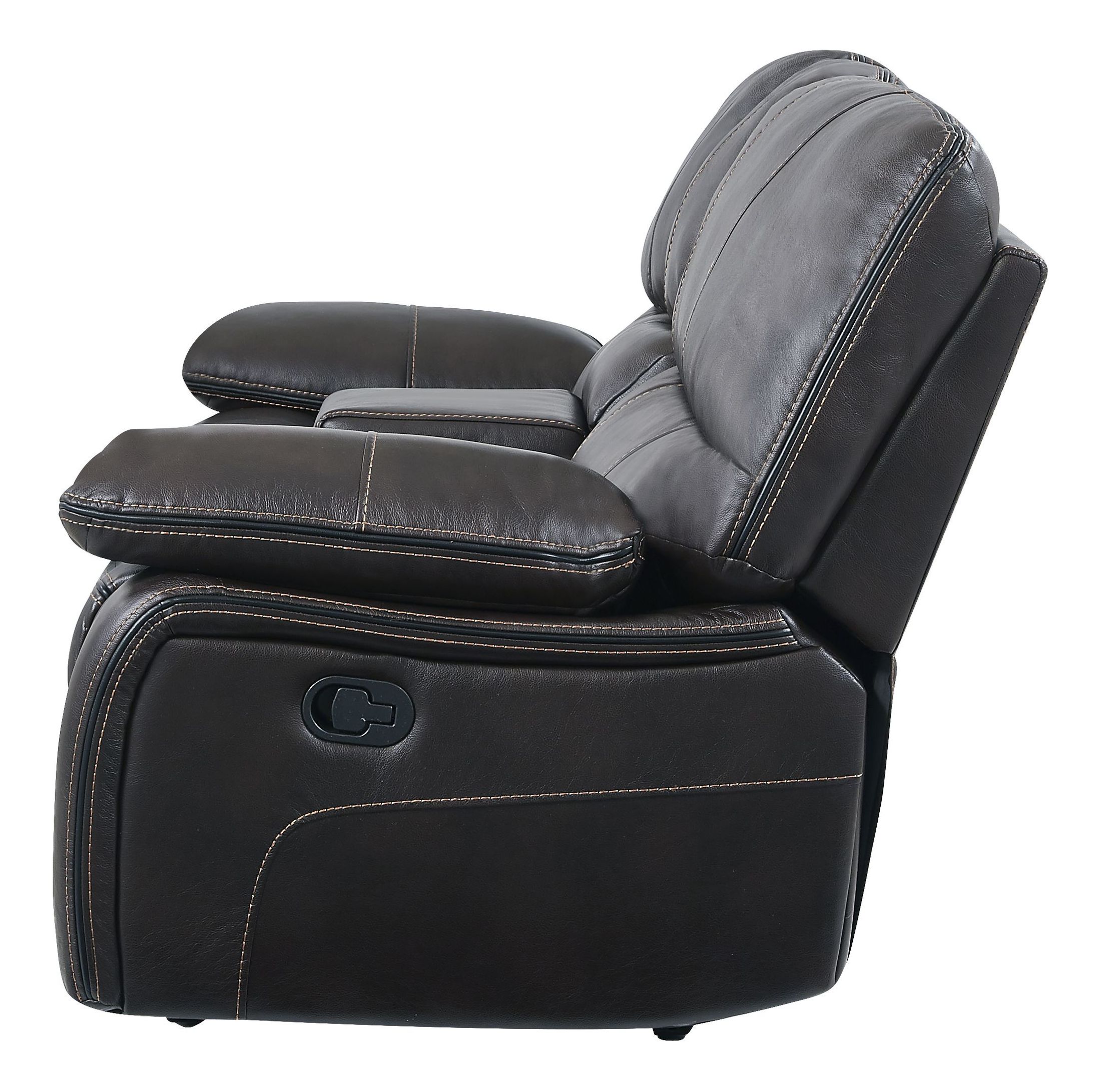 U0040 Leather Air Console Reclining Loveseat
