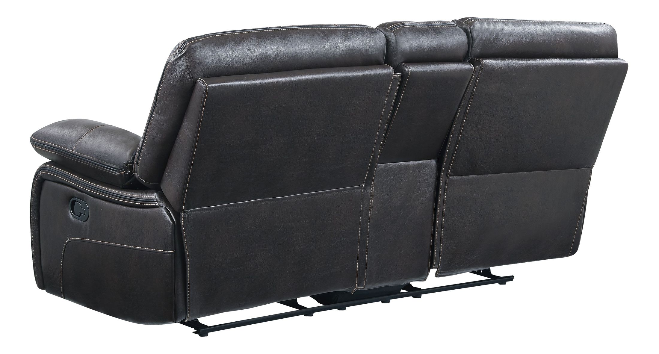 U0040 Leather Air Console Reclining Loveseat