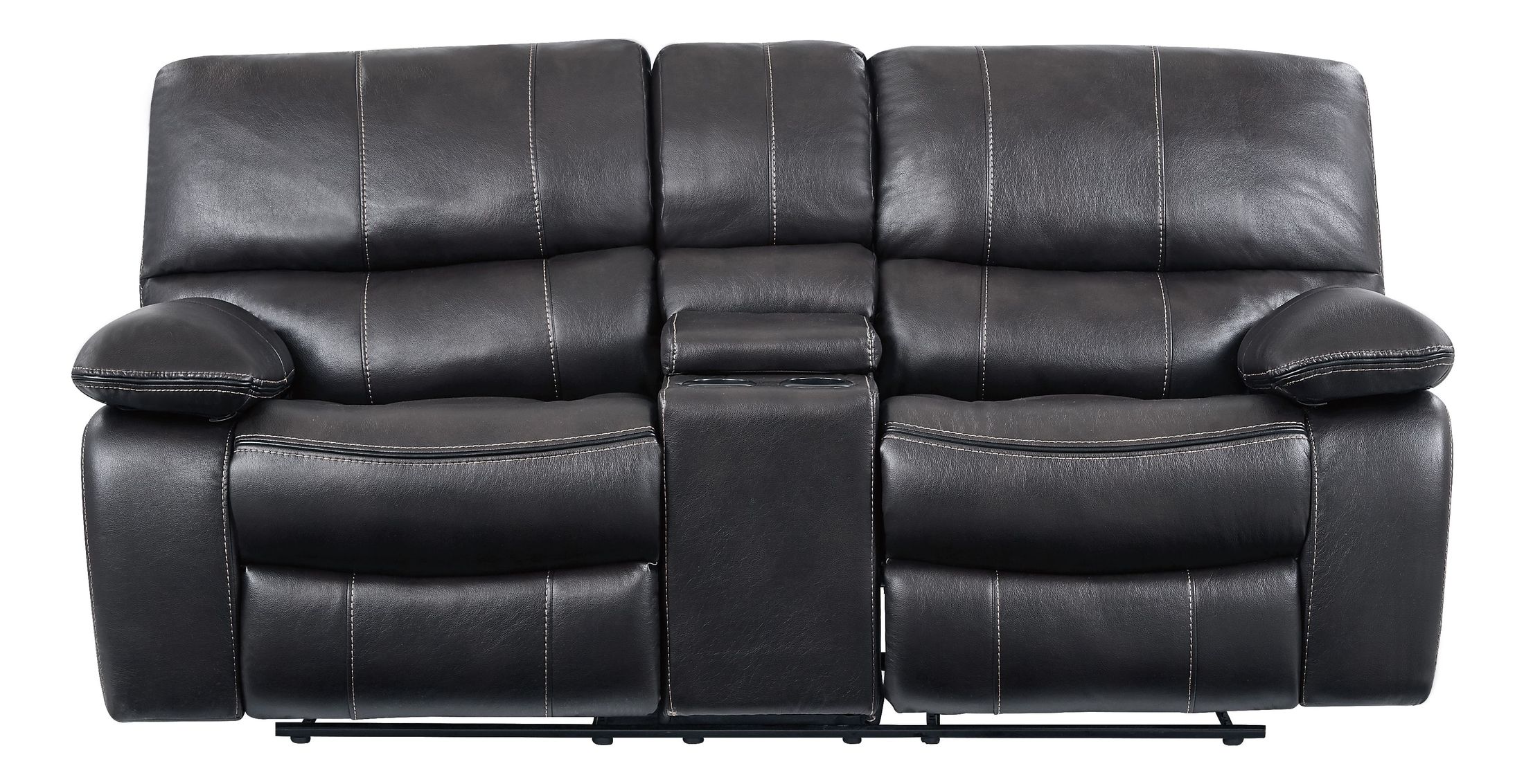 U0040 Leather Air Console Reclining Loveseat