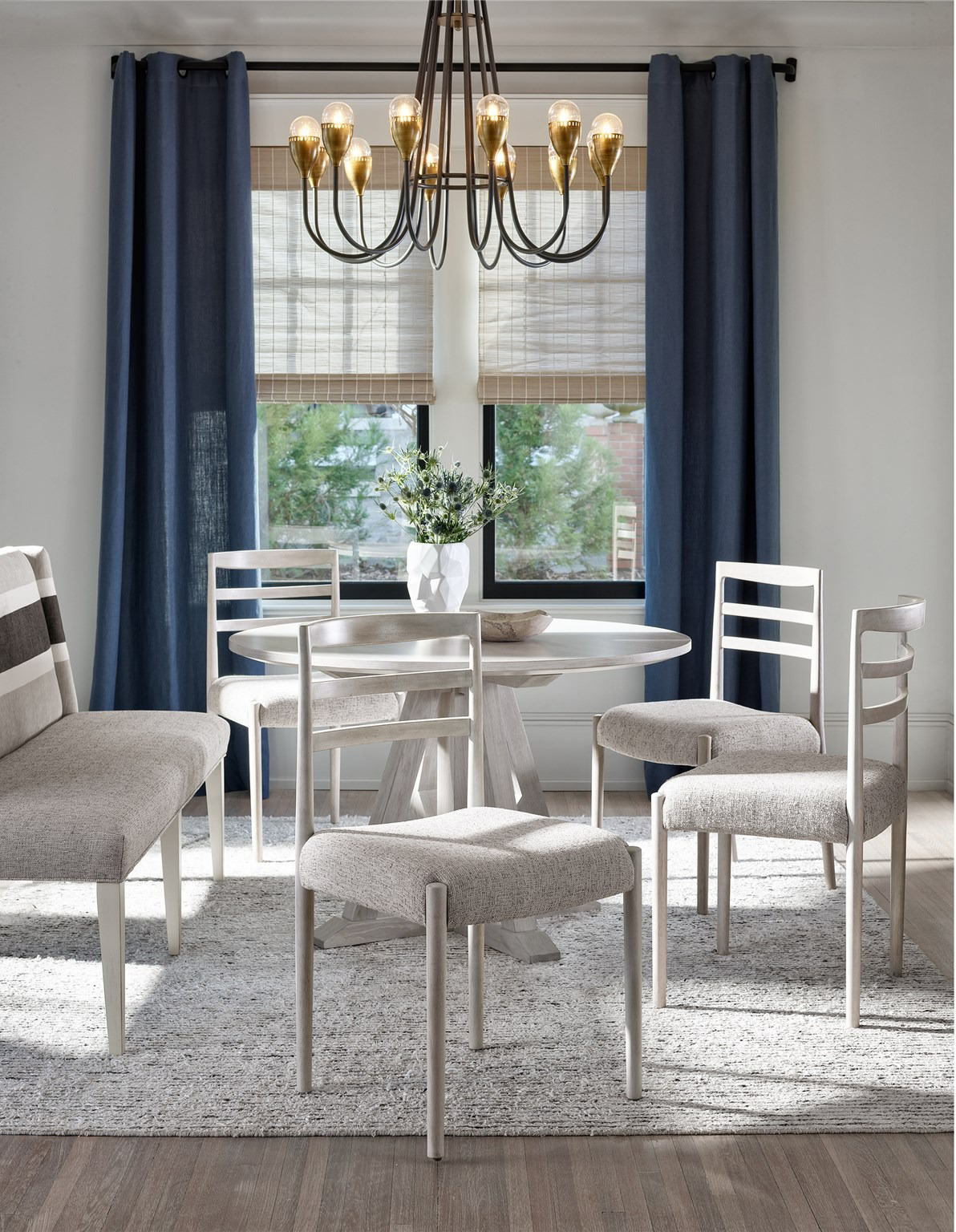Dining Fabric/Wood Side Chair