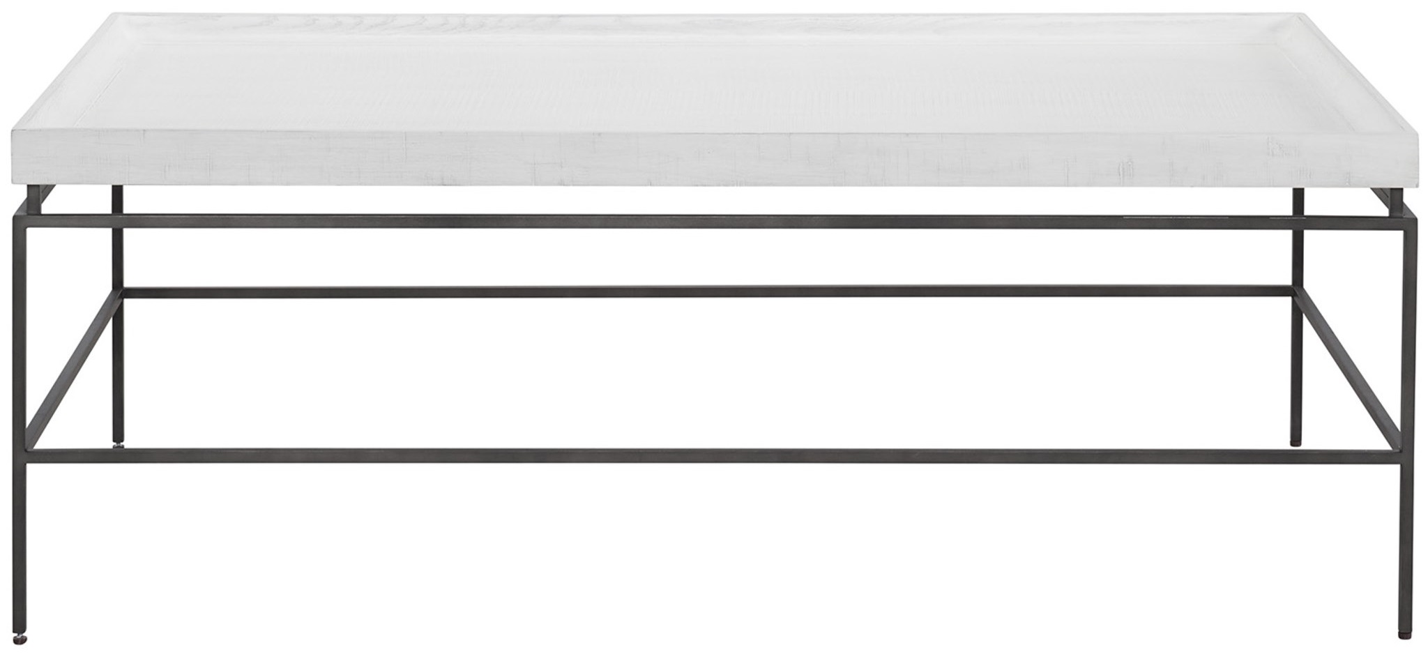 Preston Wood/Metal Rectangular Coffee Table