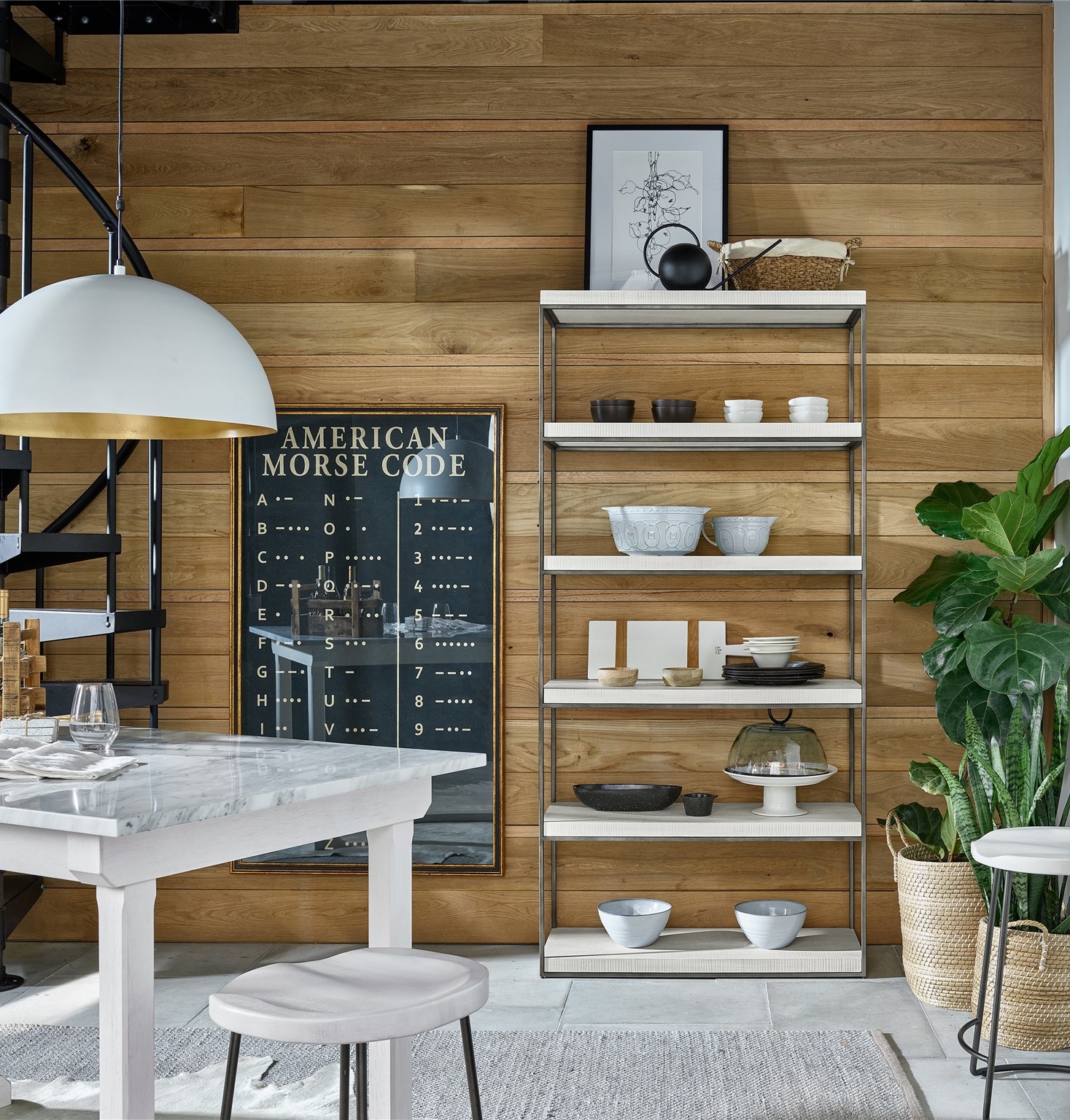 Braxton Etagere Wood/Metal Shelf
