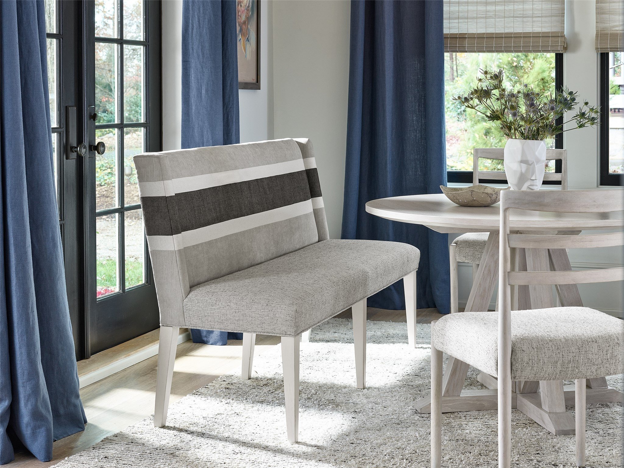 Peyton Fabric/Wood Banquette