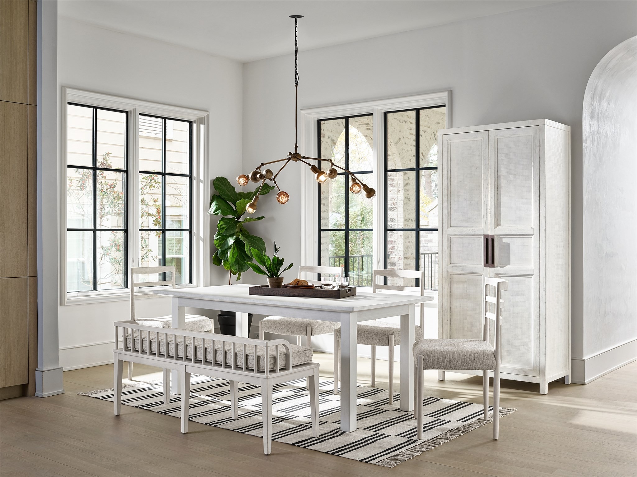Finn Fabric/Wood Dining Bench