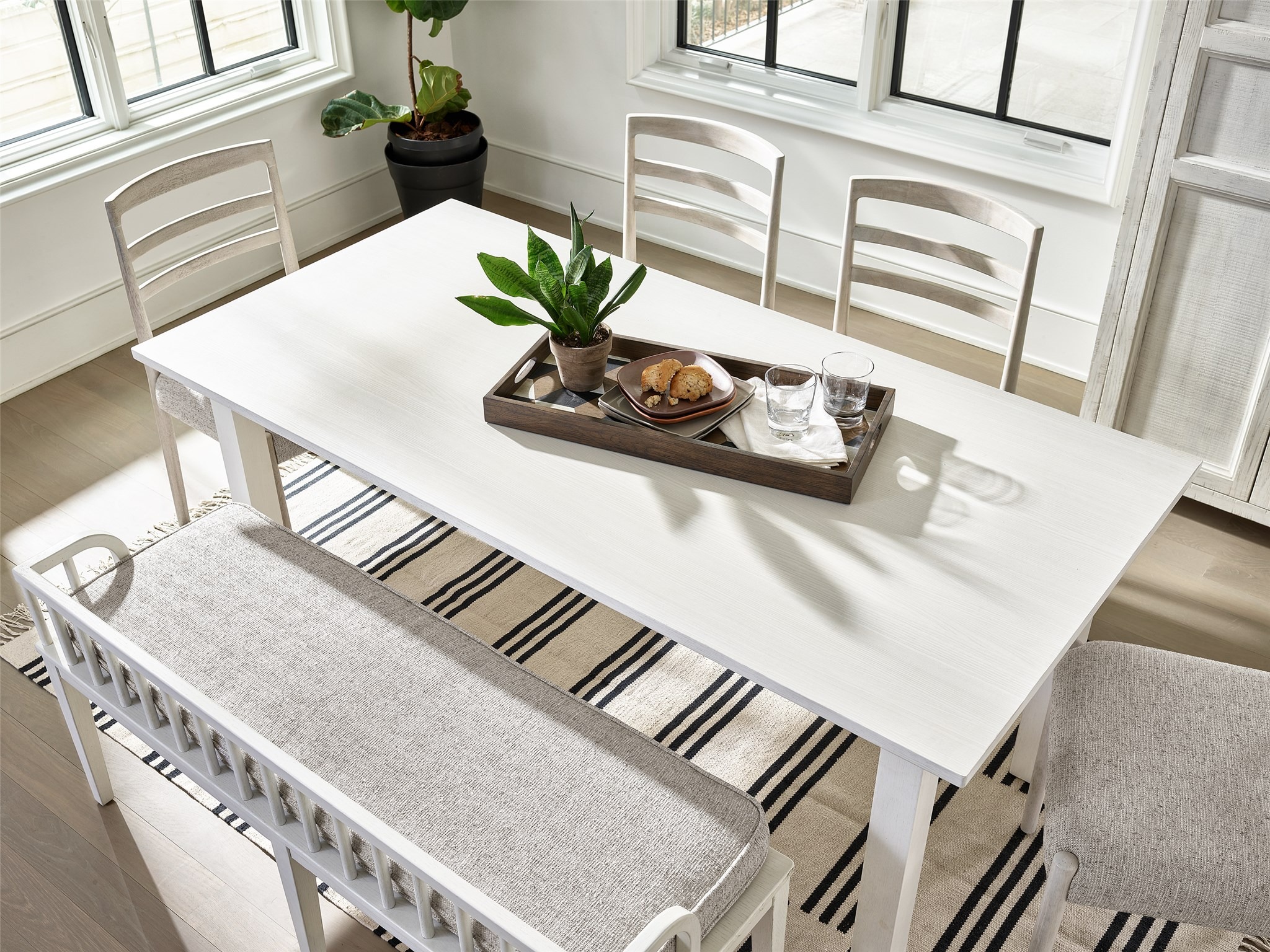 Finn Fabric/Wood Dining Bench