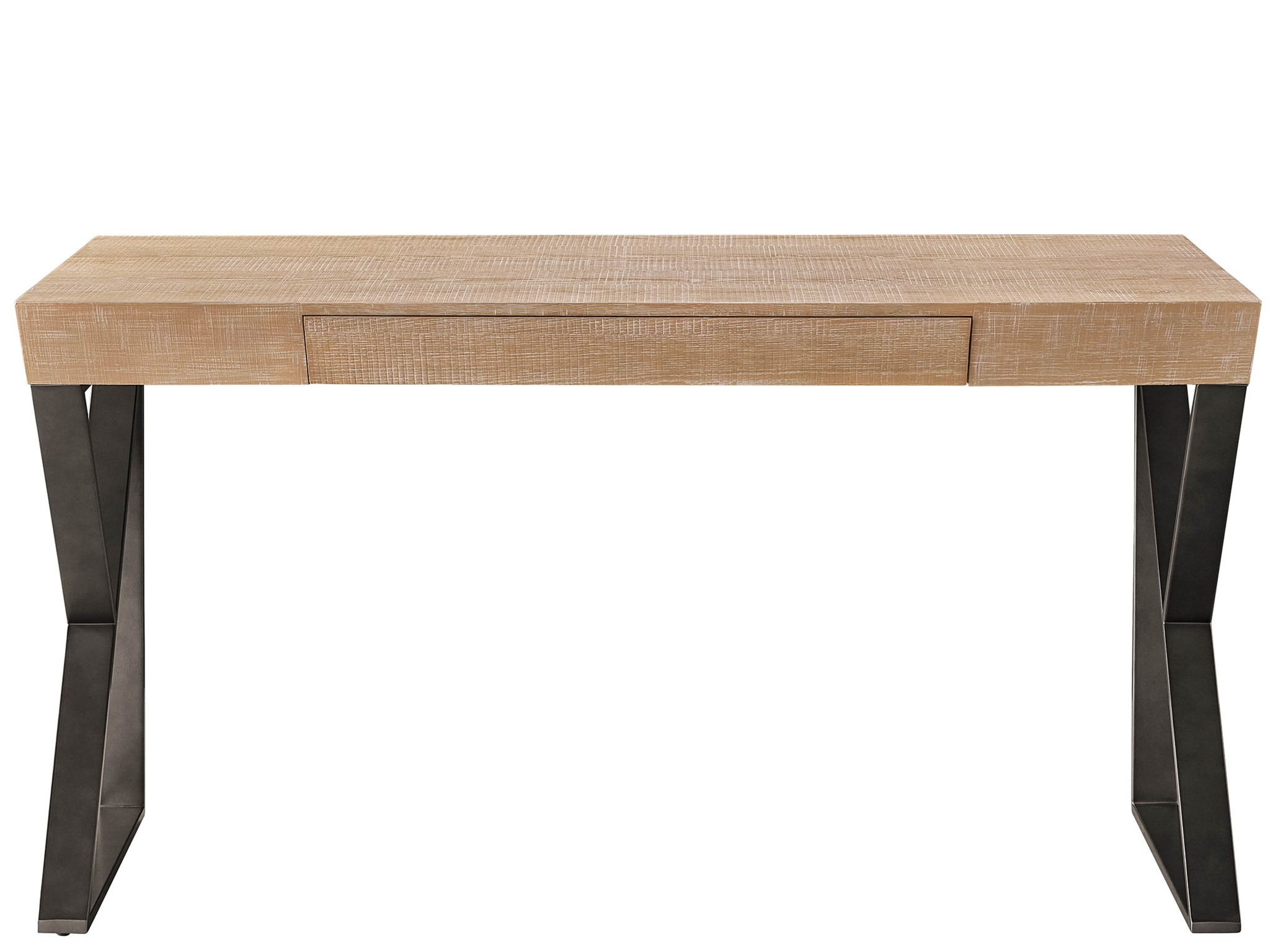 Ronan Wood/Metal Writing Desk w/Drawer