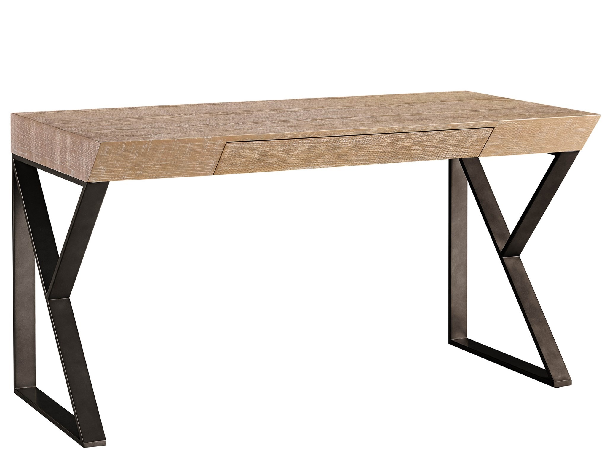Ronan Wood/Metal Writing Desk w/Drawer