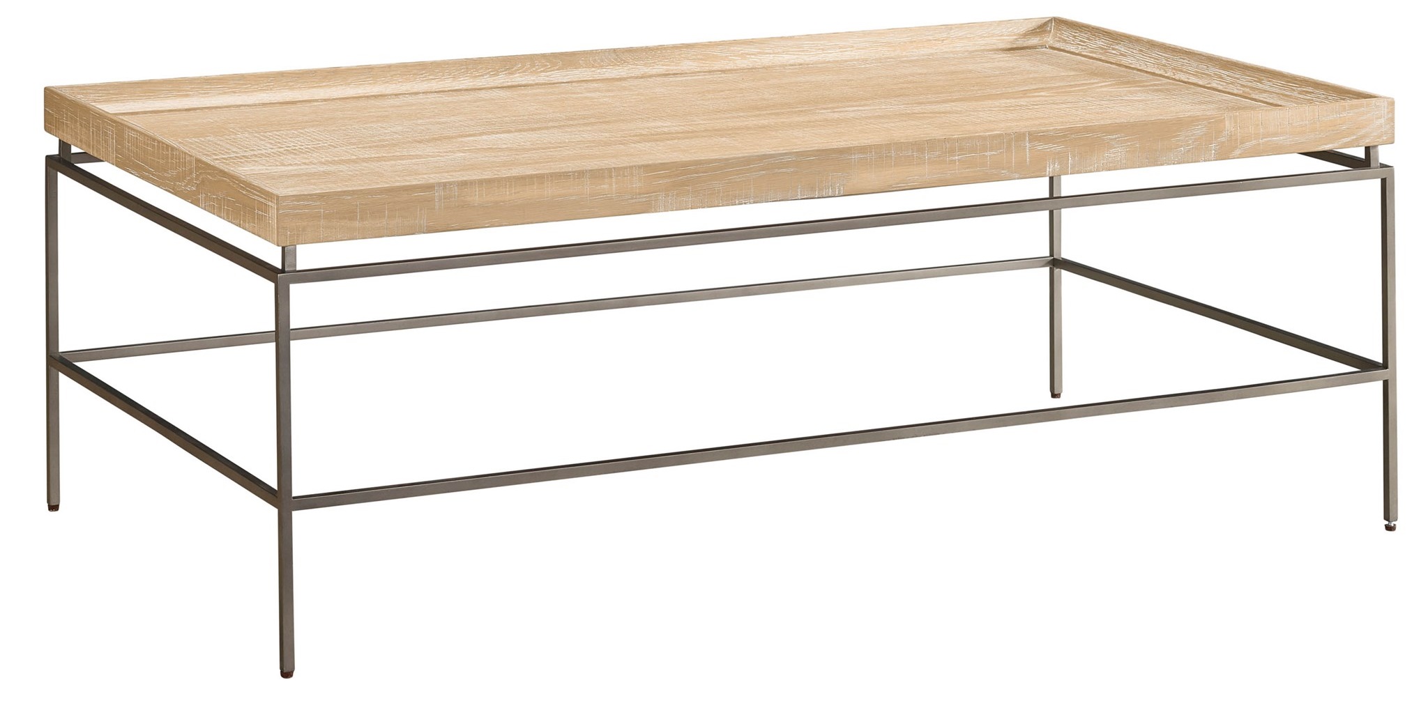Preston Wood/Metal Rectangular Coffee Table
