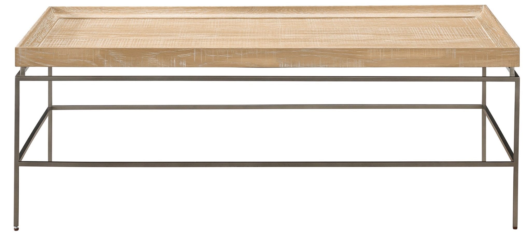 Preston Wood/Metal Rectangular Coffee Table