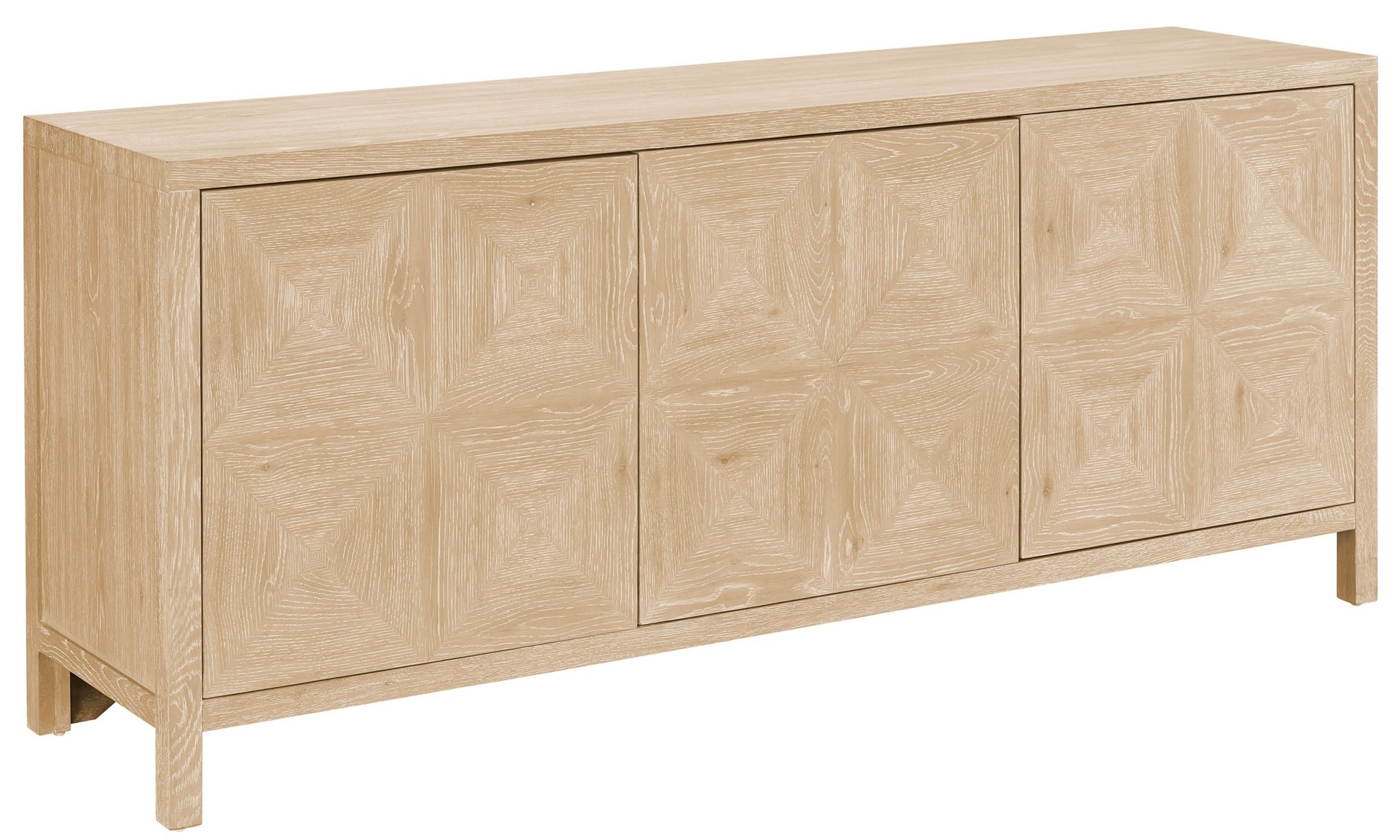 Sadie Wood TV Credenza Stand w/3 Doors