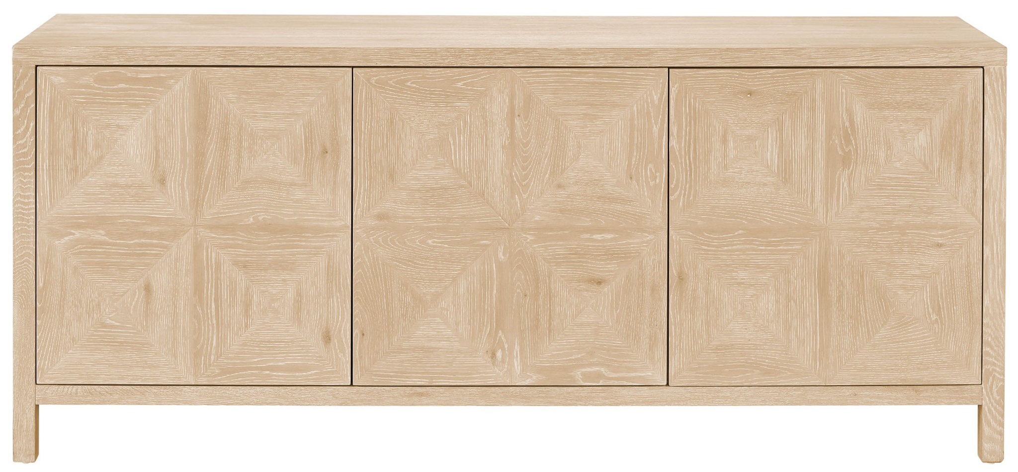 Sadie Wood TV Credenza Stand w/3 Doors