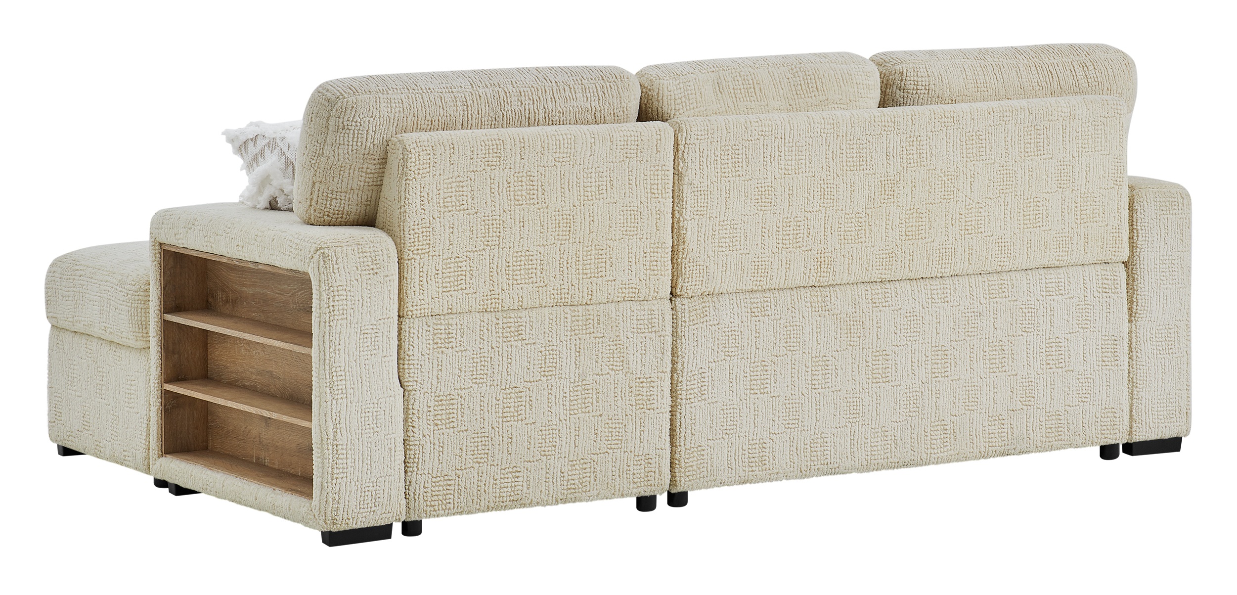 U0222 Storage Pull Out Sectional Sofa Bed with Speaker