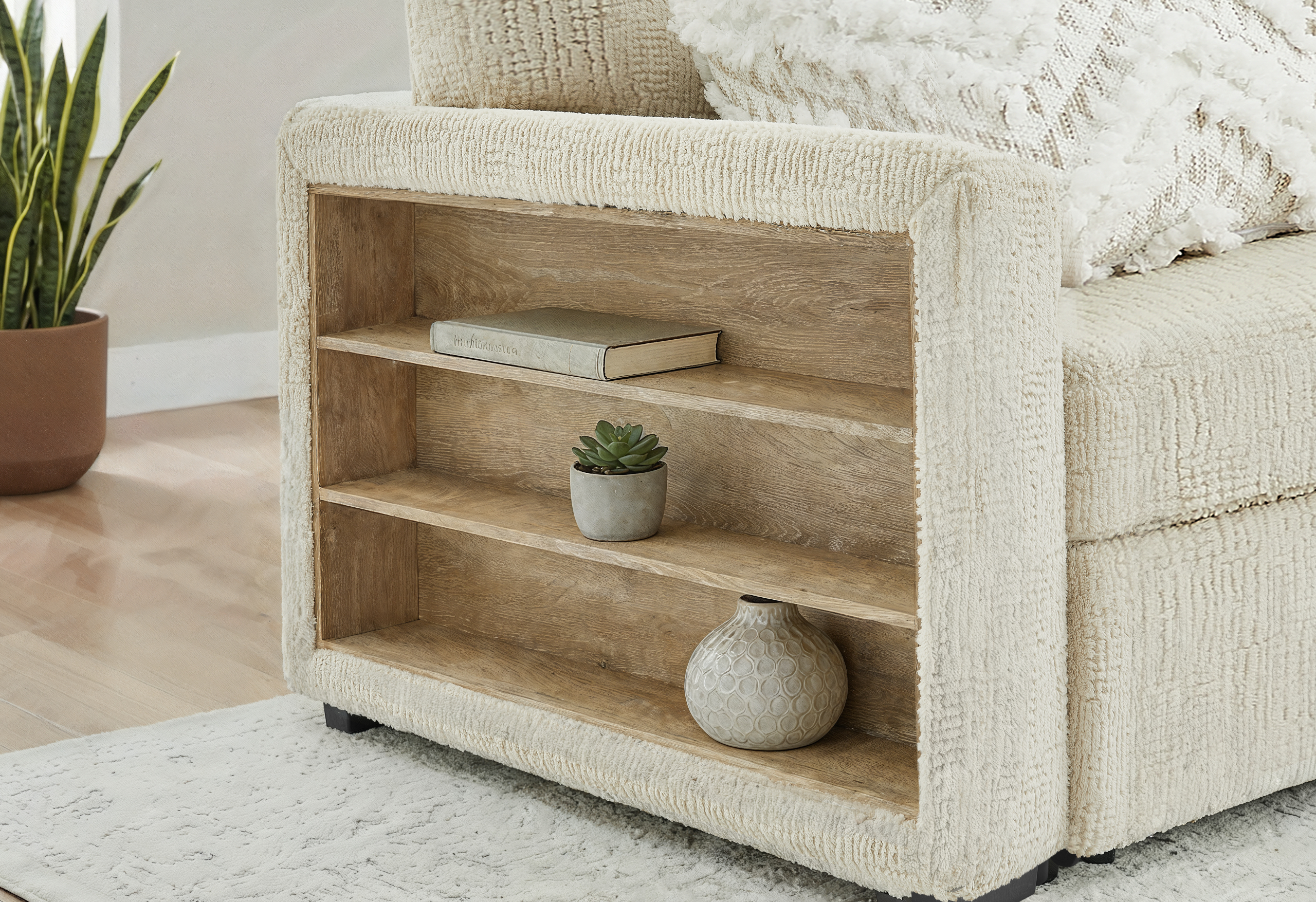 U0222 Storage Pull Out Sectional Sofa Bed with Speaker