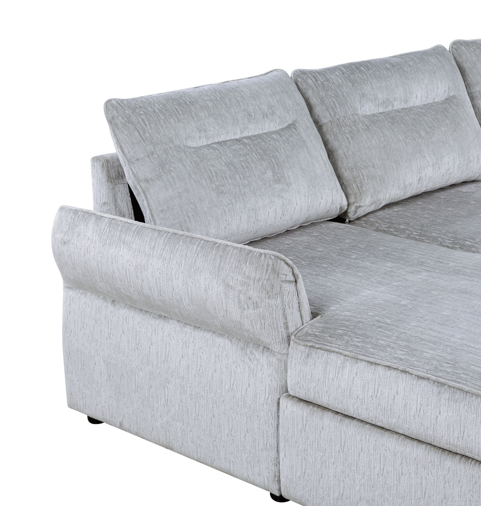 U0301 Fabric Pull Out Sectional Sofa Bed