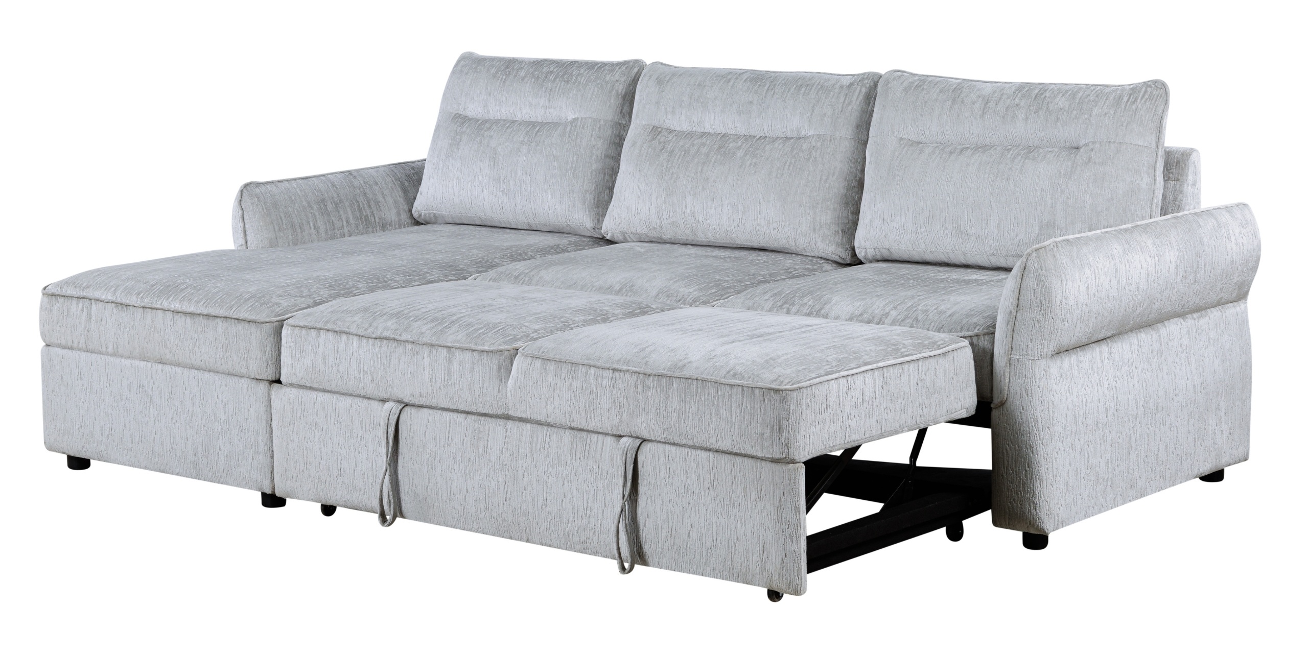 U0301 Fabric Pull Out Sectional Sofa Bed