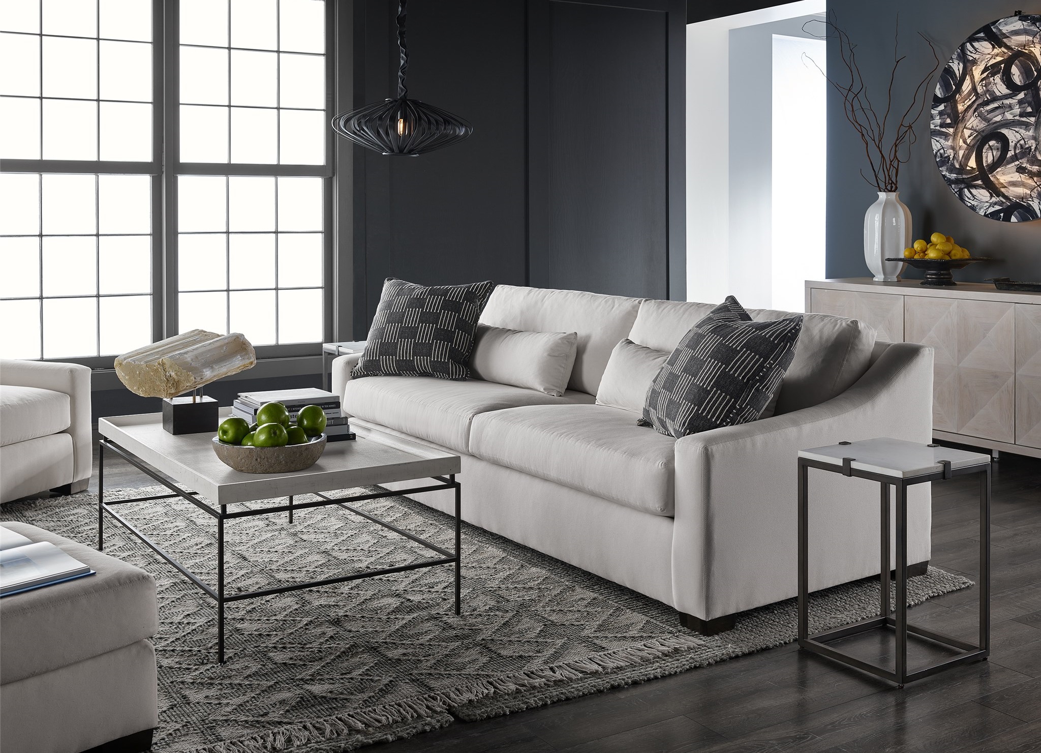 Archer Quartz/Metal Square Side Table