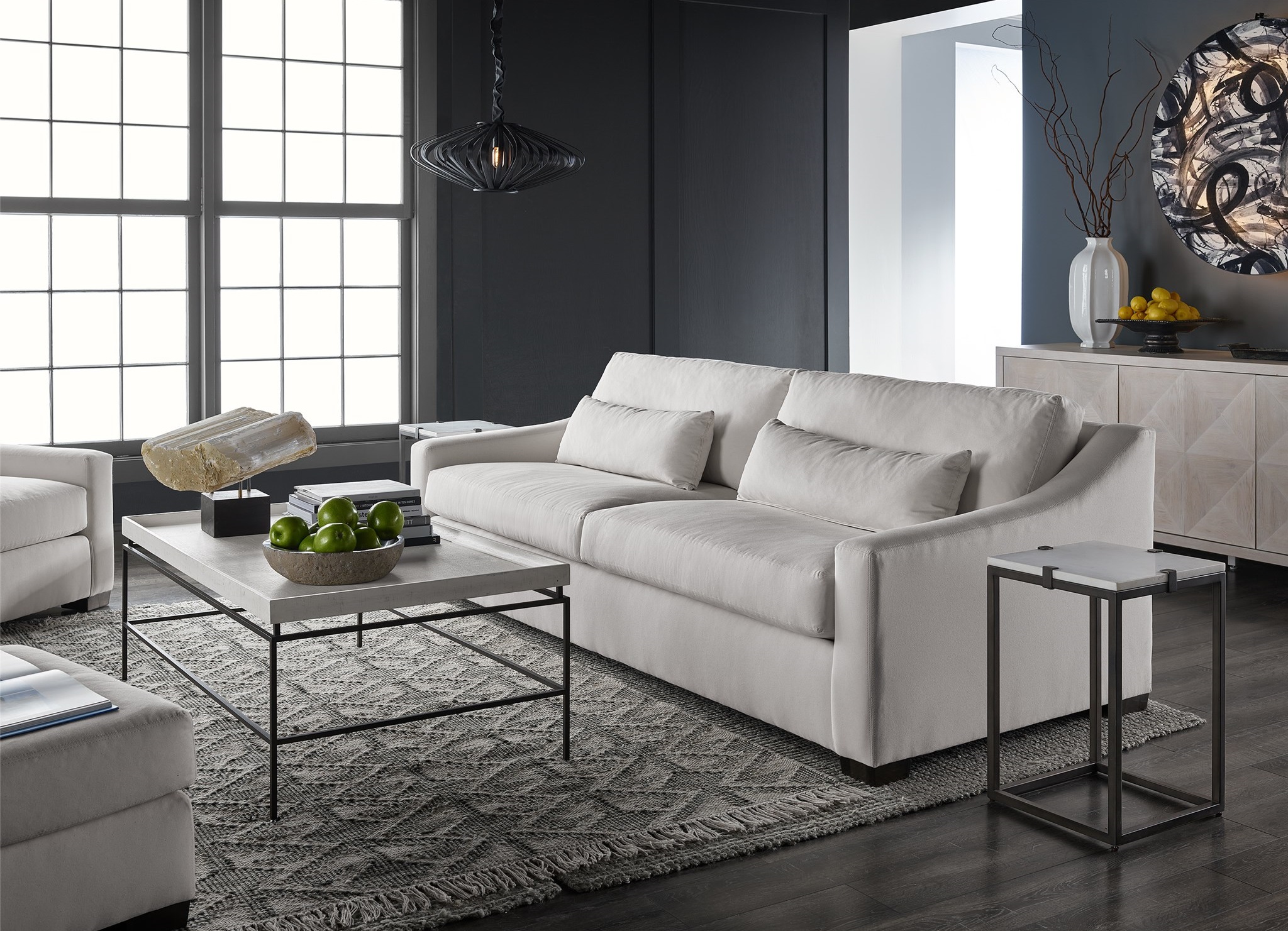 Preston Wood/Metal Rectangular Coffee Table