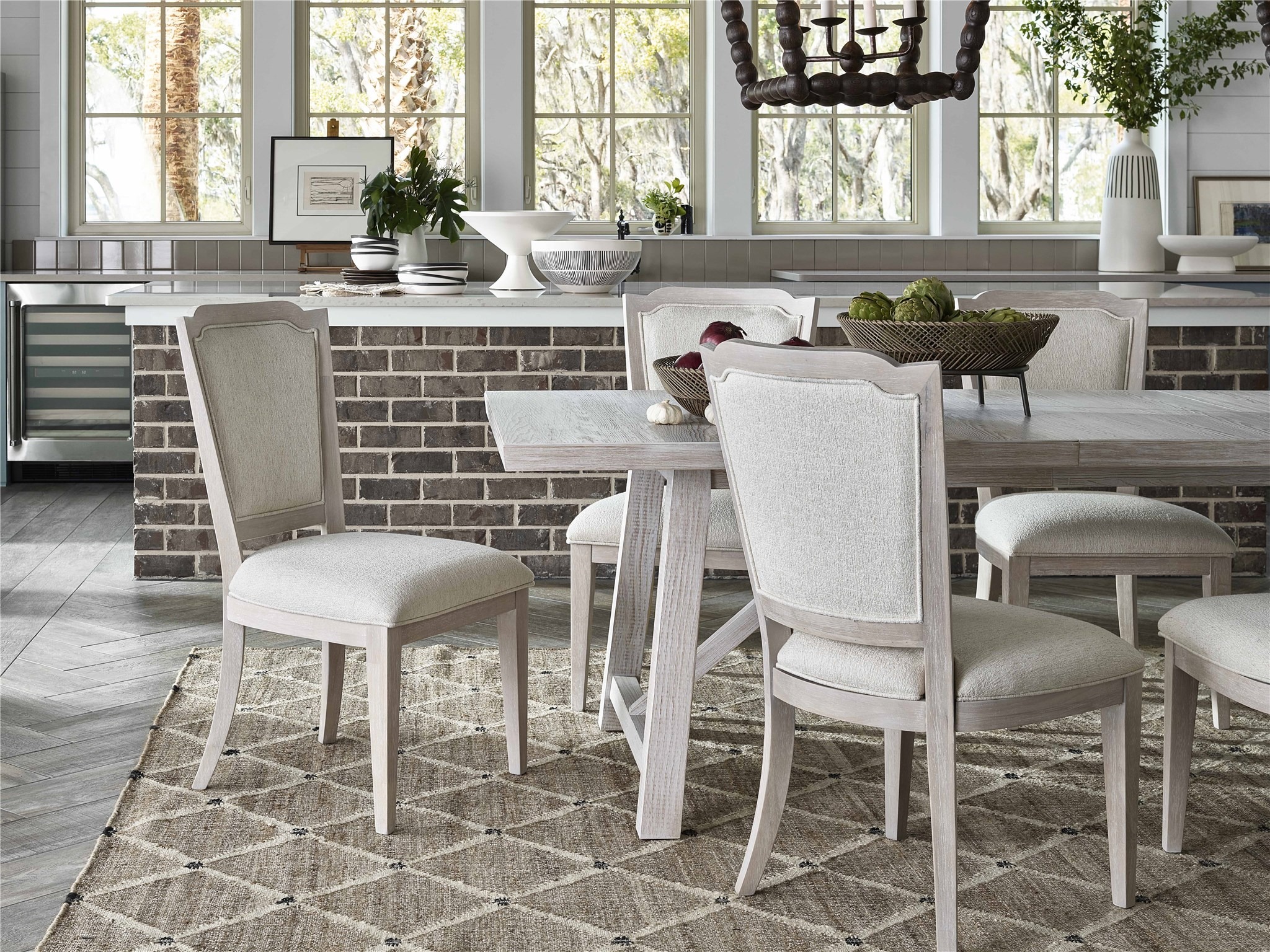 Getaway Fabric/Wood Upholstered Back Side Chair