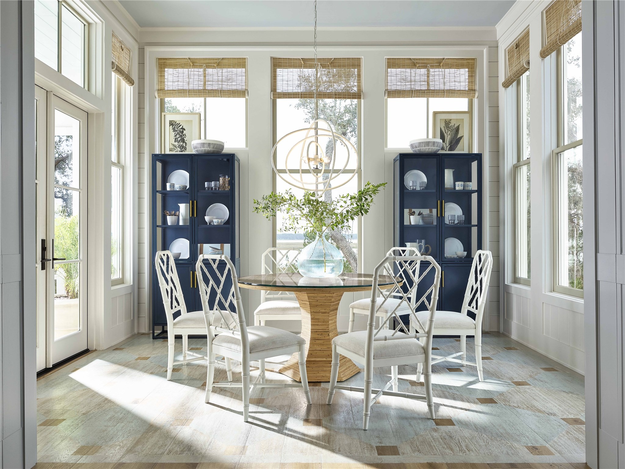 Santorini Tall Metal Kitchen Cabinet w/4 Doors