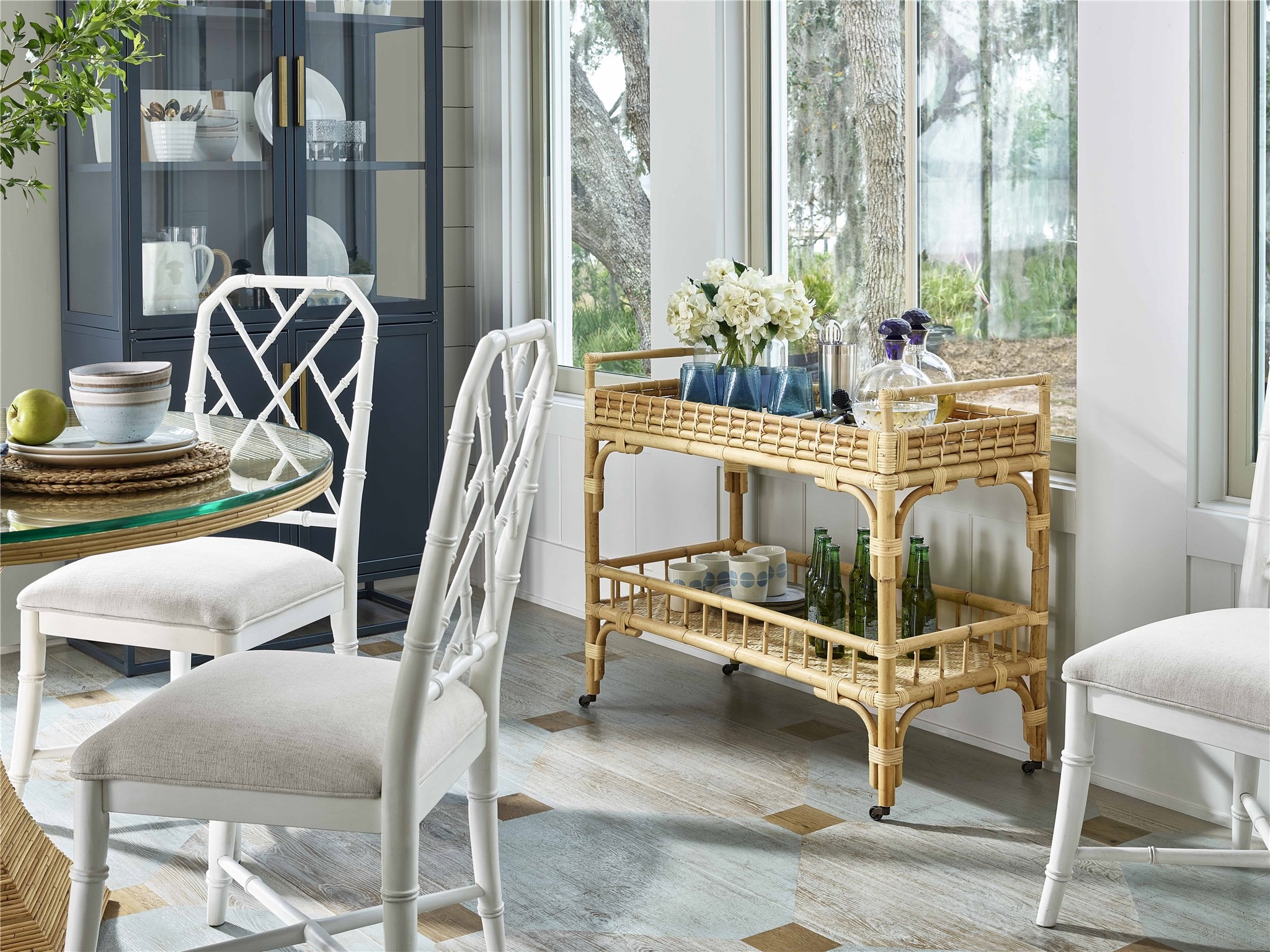 5 O'Clock Rattan Bar Cart
