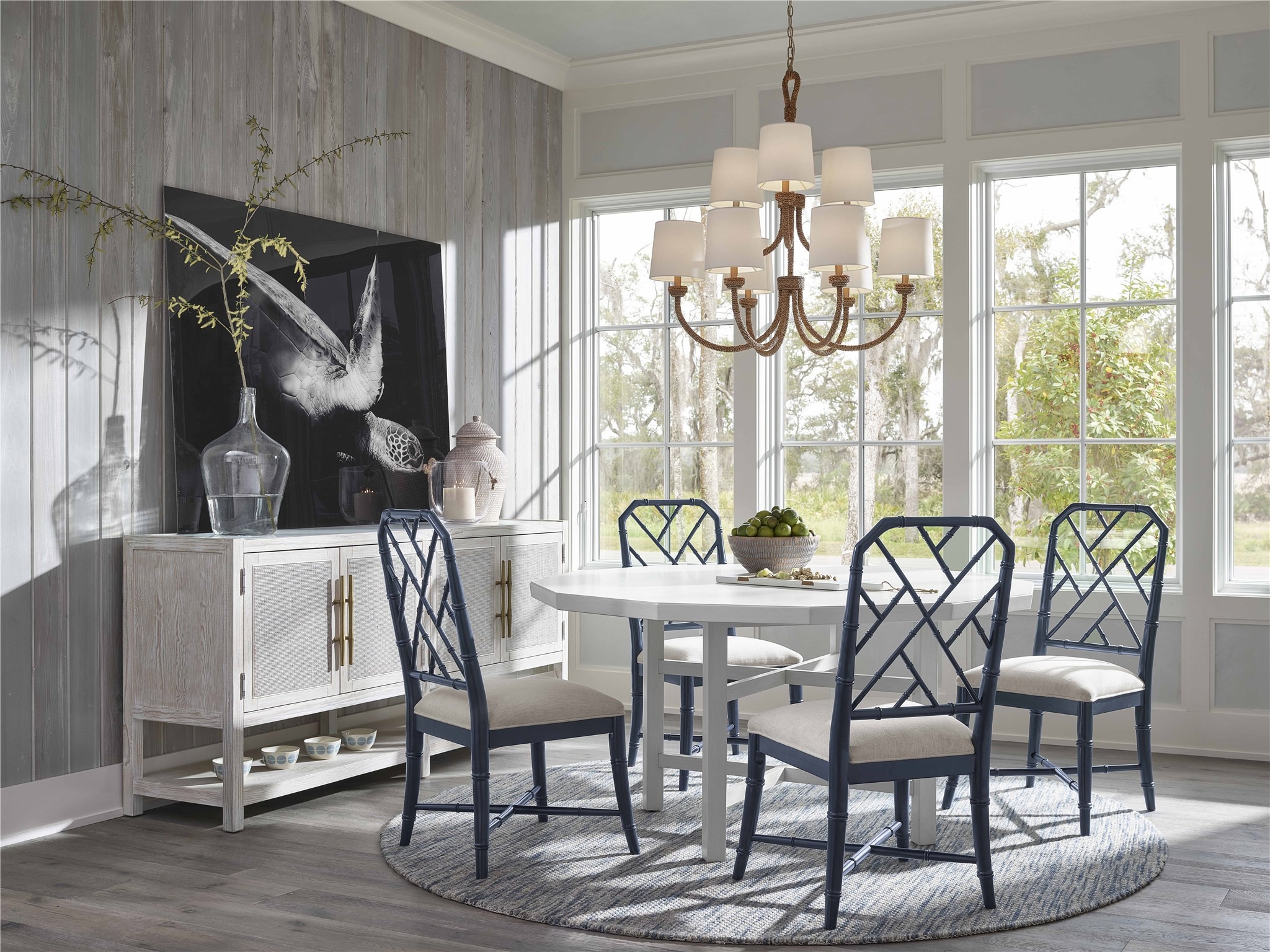 Hanalei Fabric/Wood Bay Side Chair