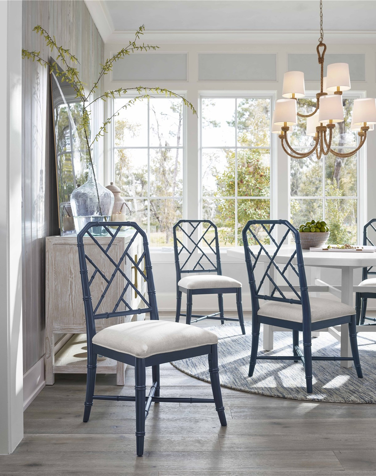 Hanalei Fabric/Wood Bay Side Chair