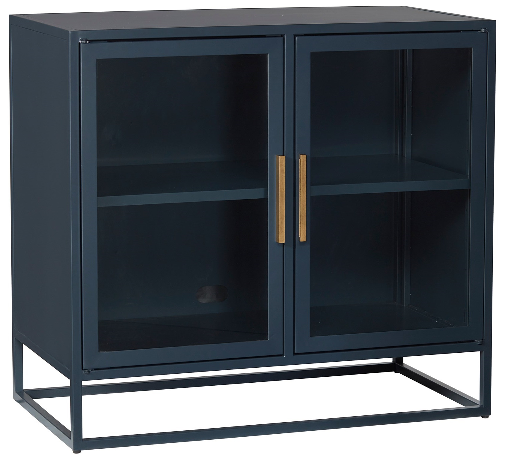 Santorini Metal Kitchen Cabinet w/2 Glass Doors