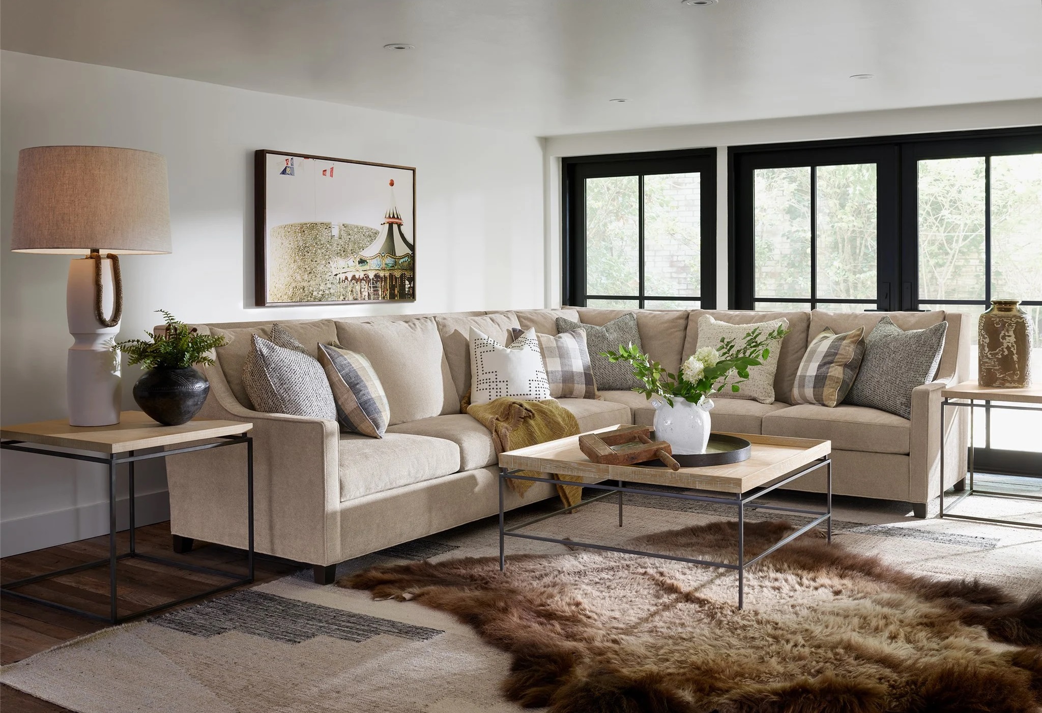 End Wood/Metal Table