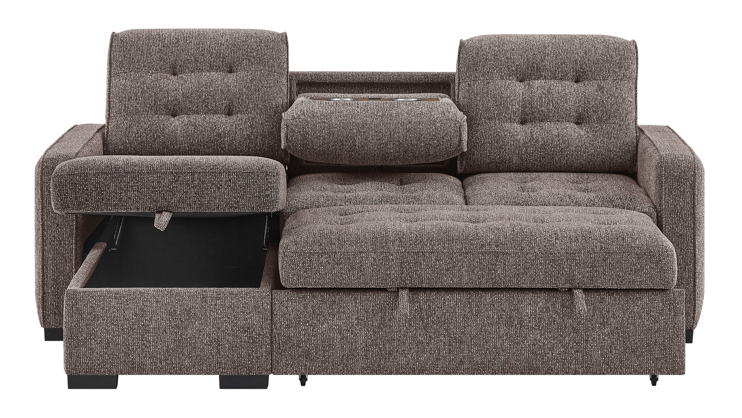 U0707 Fabric Reversible Sectional Sofa Bed