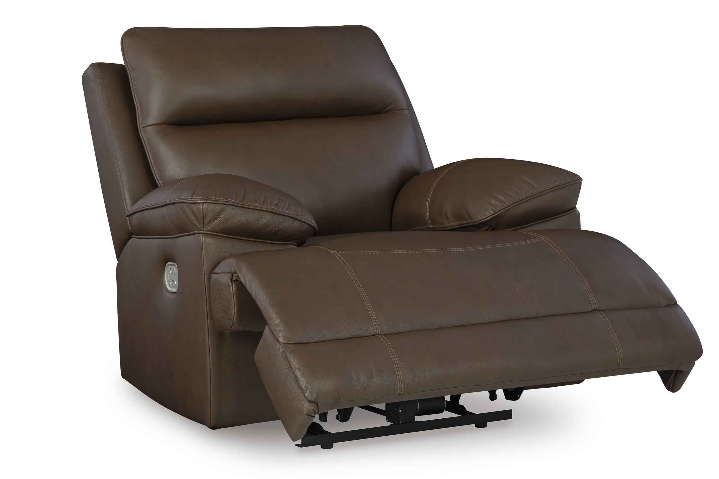 VonRyan Leather/PVC Power Recliner w/Adjustable Headrest