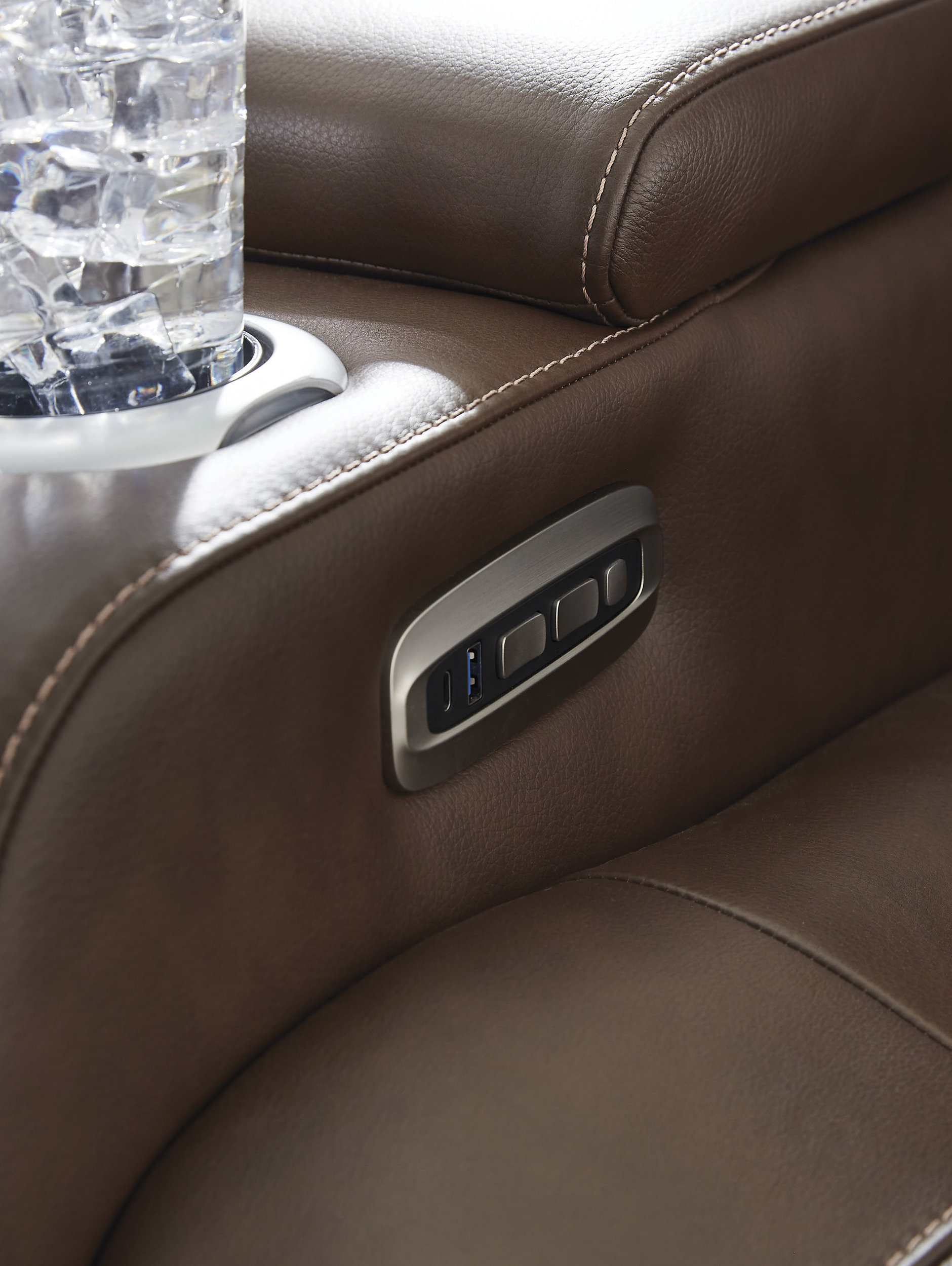 High Impact Leather/PVC Power Reclining Living Room Set