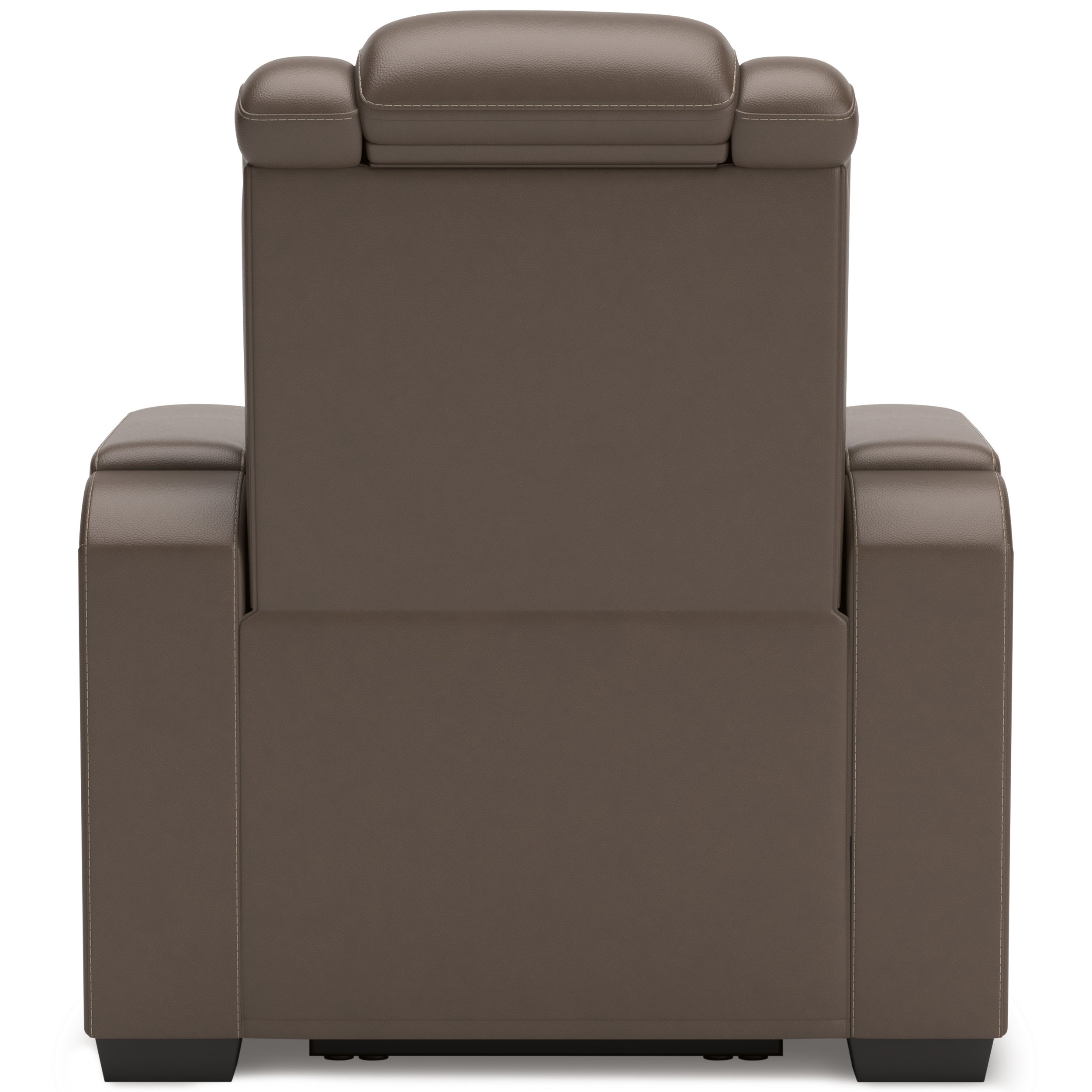 High Impact Leather/PVC Power Recliner w/Adjustable Headrest