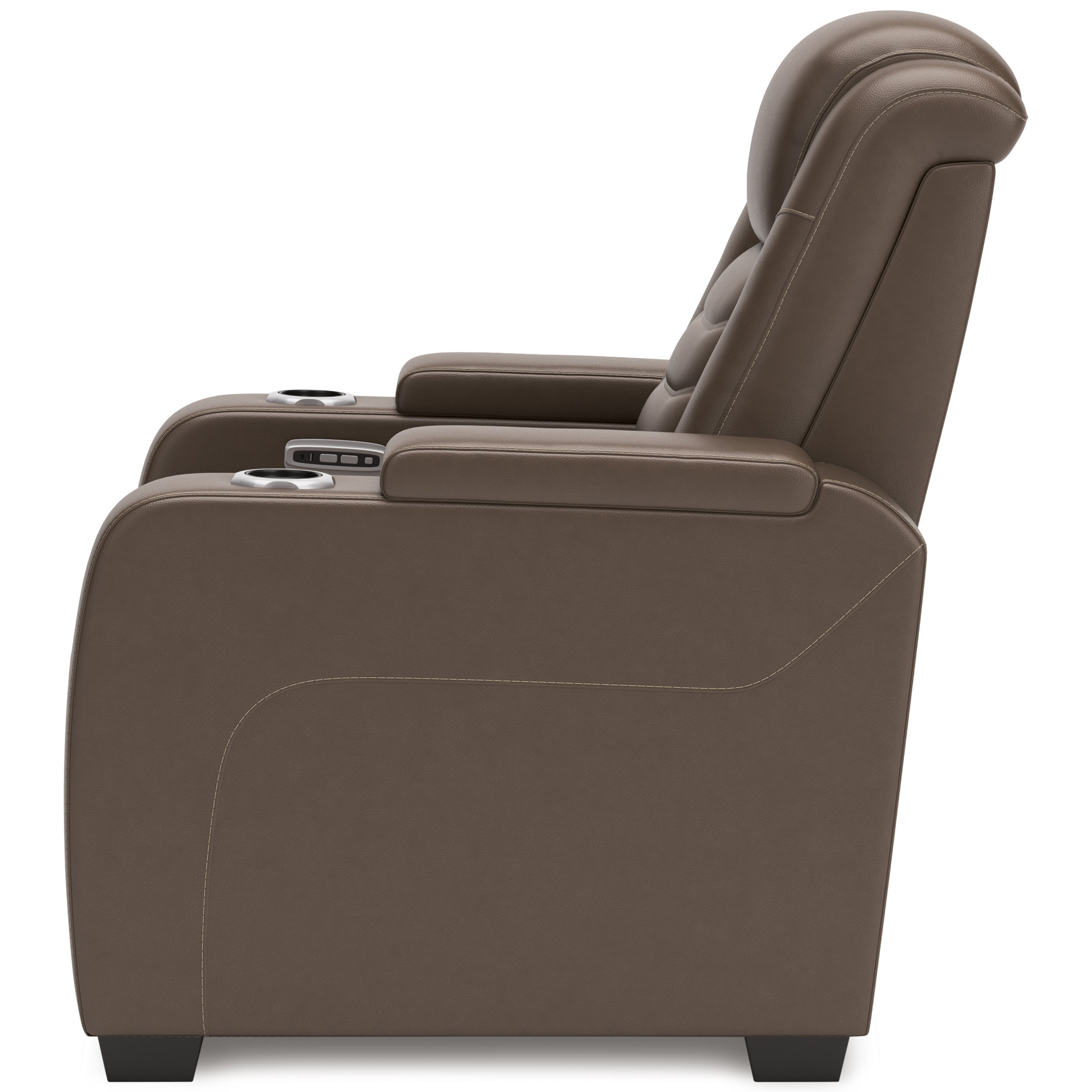 High Impact Leather/PVC Power Recliner w/Adjustable Headrest